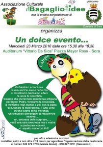 locandina dolce evento bimbi