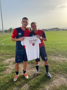 Bignani e Simone con maglia Ceccano