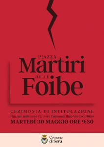 locandina martiri delle foibe