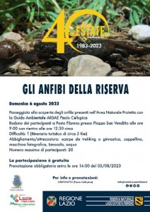 Gli anfibi della Riserva